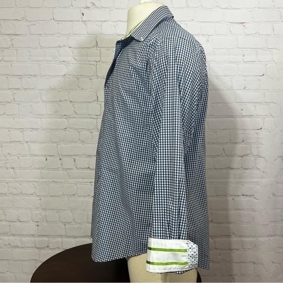 ROBERT GRAHAM LONG SLEEVE BUTTON DOWN SHIRT XL flip cuff detail GUC - Picture 9 of 15